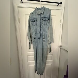 Light Blue Denim Jumpsuit